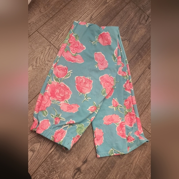 Simply Southern Womens Green Pink Leggings  One Size S M L. Excellent Condition - Picture 3 of 7